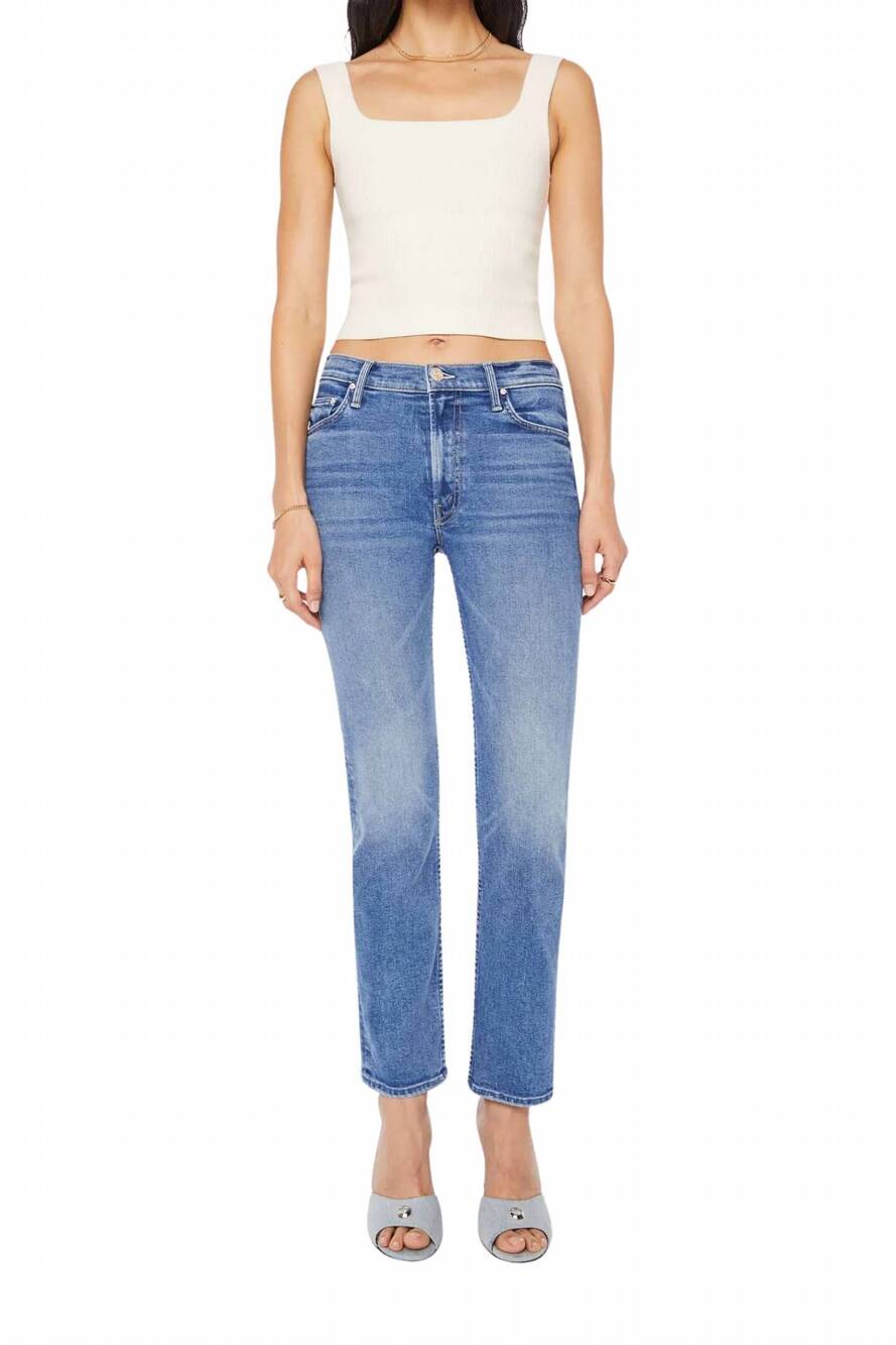 NEW MOTHER mid rise rider hover jean in swing and a miss